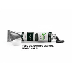 Pintura al óleo liderpapel, tubo de aluminio de 20 ml. negro marfil