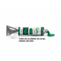 Pintura al óleo liderpapel, tubo de aluminio de 20 ml. verde oscuro