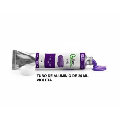 Pintura al óleo liderpapel, tubo de aluminio de 20 ml. violeta