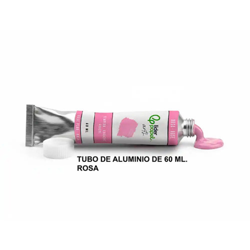 Témpera liderpapel, tubo de aluminio de 60 ml. rosa