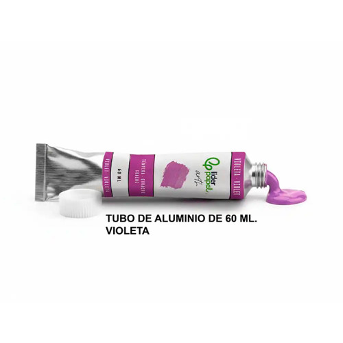 Témpera liderpapel, tubo de aluminio de 60 ml. violeta