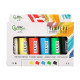 Témpera liderpapel, tubos de plástico de 75 ml. caja de 6 colores surtidos