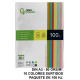 Papel liderpapel color, din a3, 80 grs/m². 10 colores surtidos, paquete de 100 hojas