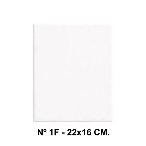 Bastidor con lienzo de tela 100% de algodón liderpapel, nº 1f - 22x16 cm.