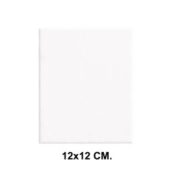 Bastidor con lienzo de tela 100% de algodón liderpapel, 12x12 cm.