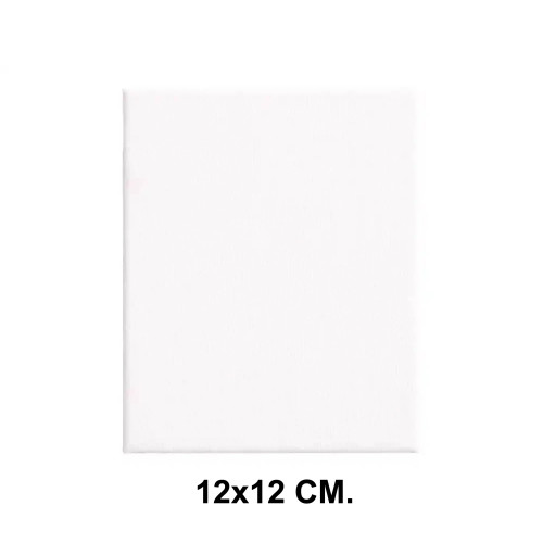 Bastidor con lienzo de tela 100% de algodón liderpapel, 12x12 cm.