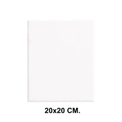 Bastidor con lienzo de tela 100% de algodón liderpapel, 20x20 cm.