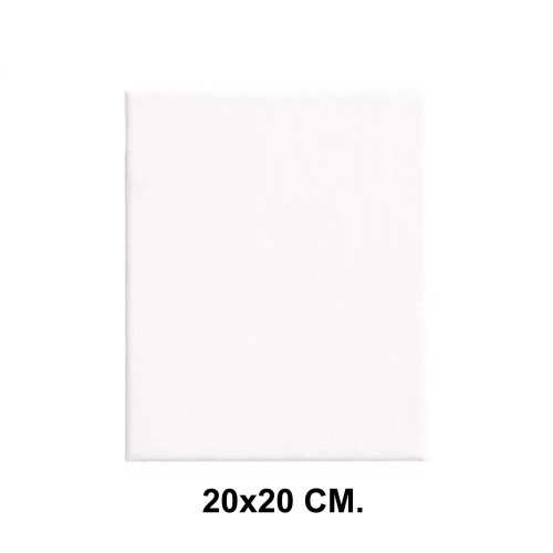 Bastidor con lienzo de tela 100% de algodón liderpapel, 20x20 cm.