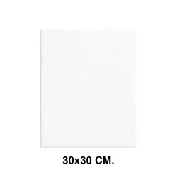 Bastidor con lienzo de tela 100% de algodón liderpapel, 30x30 cm.