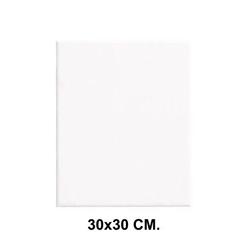 Bastidor con lienzo de tela 100% de algodón liderpapel, 30x30 cm.