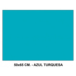 Cartulina canson iris, 50x65 cm. 185 grs/m². azul turquesa