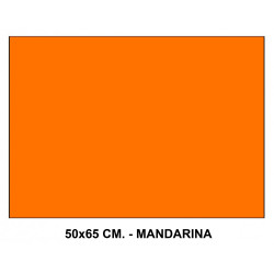 Cartulina canson iris, 50x65 cm. 185 grs/m². mandarina