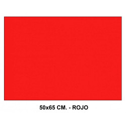 Cartulina canson iris, 50x65 cm. 185 grs/m². rojo