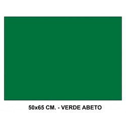 Cartulina canson iris, 50x65 cm. 185 grs/m². verde abeto