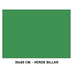 Cartulina canson iris, 50x65 cm. 185 grs/m². verde billar