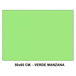 Cartulina canson iris, 50x65 cm. 185 grs/m². verde manzana