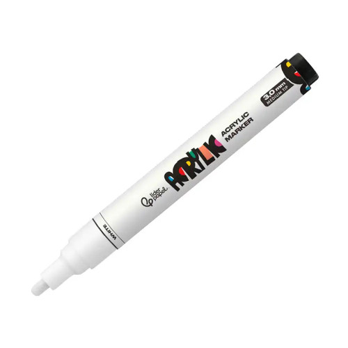 Rotulador acrílico liderpapel acrylic, 3 mm. blanco