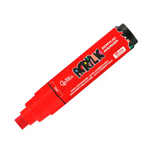 Rotulador acrílico liderpapel acrylic, 10 mm. rojo