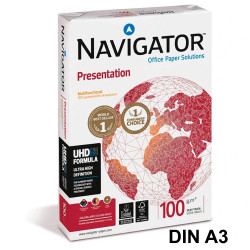 Papel navigator presentation, din a3, 100 grs/m². paquete de 500 hojas