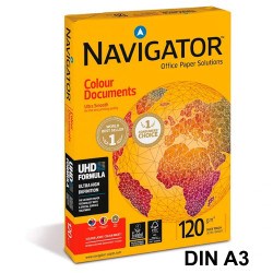 Papel navigator colour documents, din a3, 120 grs/m². paquete de 500 hojas