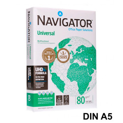 Papel navigator universal, din a5, 80 grs/m². paquete de 1.000 hojas