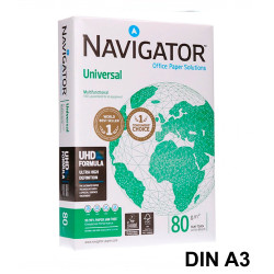 Papel navigator universal, din a3, 80 grs/m². paquete de 500 hojas