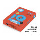 Papel iq color intenso, din a4, 80 grs/m². rojo coral, paquete de 500 hojas