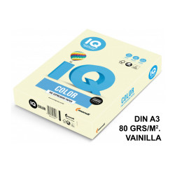 Papel iq color pálido, din a3, 80 grs/m². vainilla, paquete de 500 hojas