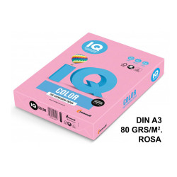 Papel iq color pálido, din a3, 80 grs/m². rosa, paquete de 500 hojas