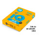 Papel iq color medio oro en formato din a-4 de 80 grs. paquete de 500 hojas.