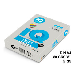 Papel iq color medio gris en formato din a-4 de 80 grs. paquete de 500 hojas.