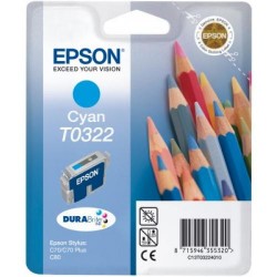 Cartucho ink-jet epson stylus c70/c70+/c80 cyan.