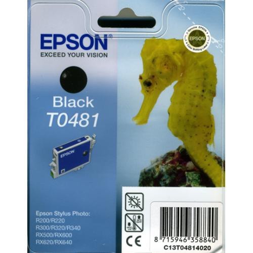 Cartucho ink-jet epson stylus photo r200/r210/r220/r300, t0481 negro