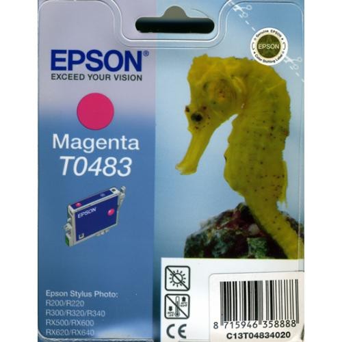 Cartucho ink-jet epson stylus photo r200/r210/r220/r300, t0483 magenta