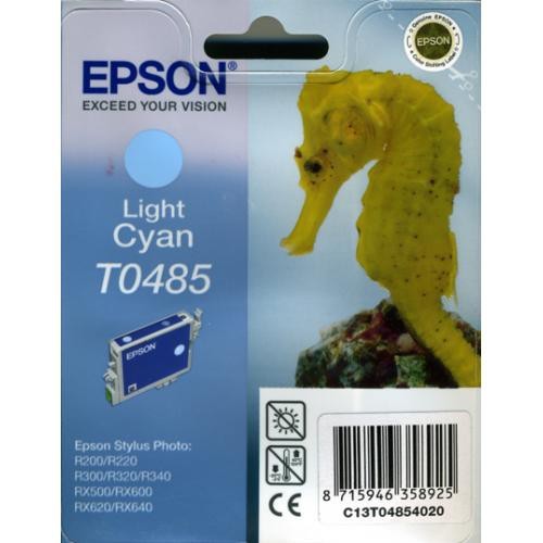 Cartucho ink-jet epson stylus photo r200/r210/r220/r300, t0485 cyan claro