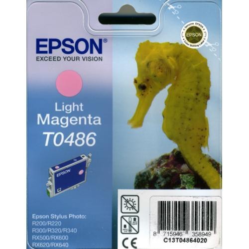Cartucho ink-jet epson stylus photo r200/r210/r220/r300, t0486 magenta claro