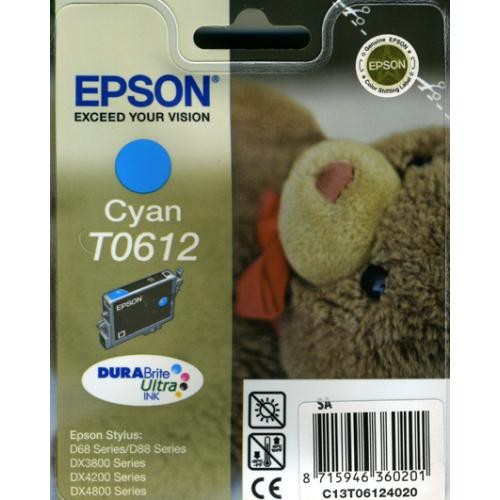 Cartucho ink-jet epson stylus d68/d88/dx3800/dx3850, t0612 cyan