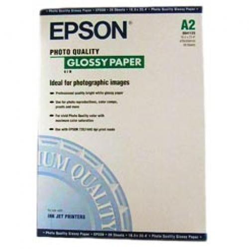 Paquete de 20 hojas de epson photo glossy paper en din a-2 de 141 grs.