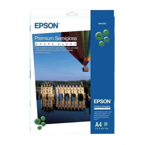 Paquete de 20 hojas de epson premium semigloss photo paper en din a-4 de 250 grs.