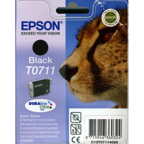Cartucho ink-jet epson stylus d120/d78/d92, t0711 negro