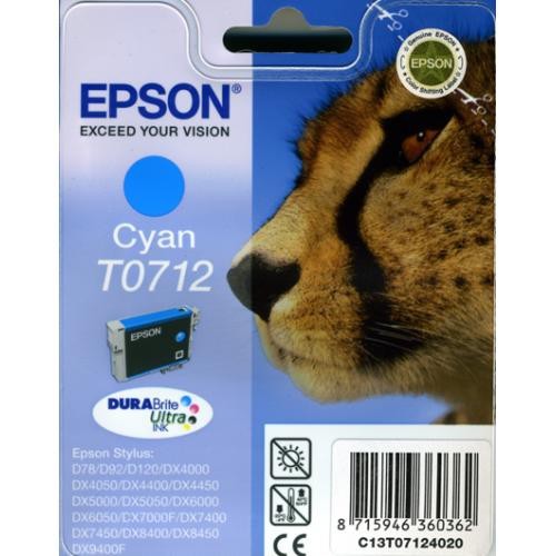 Cartucho ink-jet epson stylus d120/d78/d92, t0712 cyan