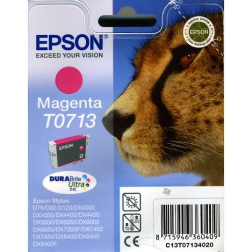 Cartucho ink-jet epson stylus d120/d78/d92, t0713 magenta