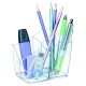 Organizador de sobremesa con 4 departamentos cep ellypse, 118x89x98 mm. transparente
