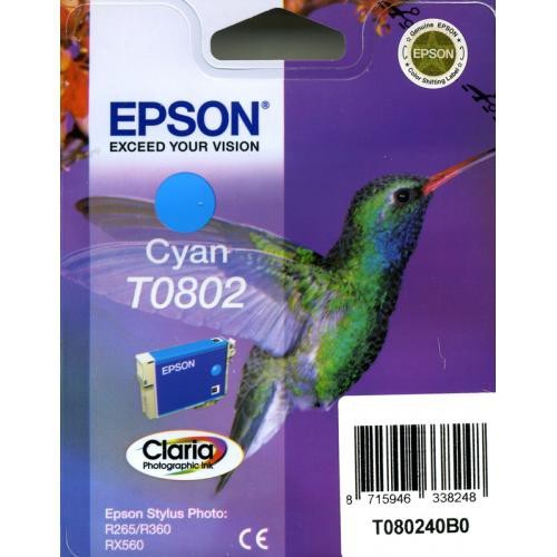 Cartucho ink-jet epson stylus photo p50/px650/px660, t0802 cyan