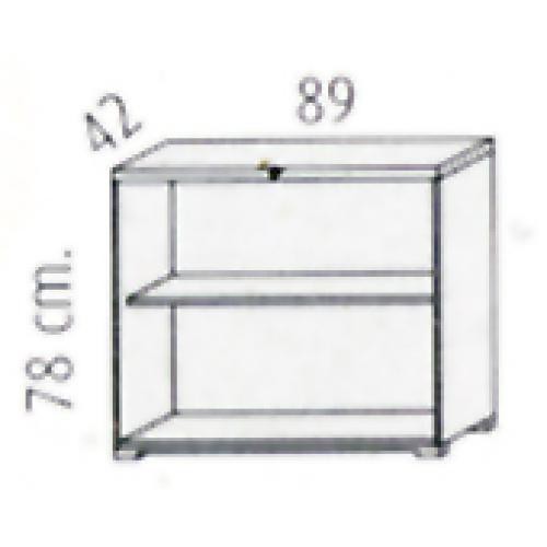 Armario con laterales y leja trasera aluminizado ofimat de 420x890x780 mm.