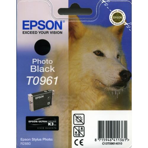Cartucho ink-jet epson stylus photo r2880, t0961 negro photo