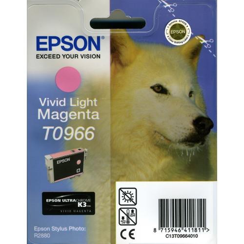 Cartucho ink-jet epson stylus photo r2880, t0966 magenta vivo claro.
