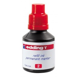 Tinta de recarga edding t 100 de 100 ml. rojo