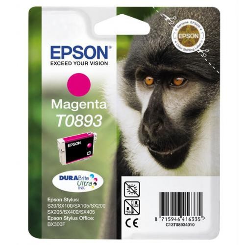 Cartucho ink-jet epson stylus office bx300f/stylus s20/s21, t0893 magenta