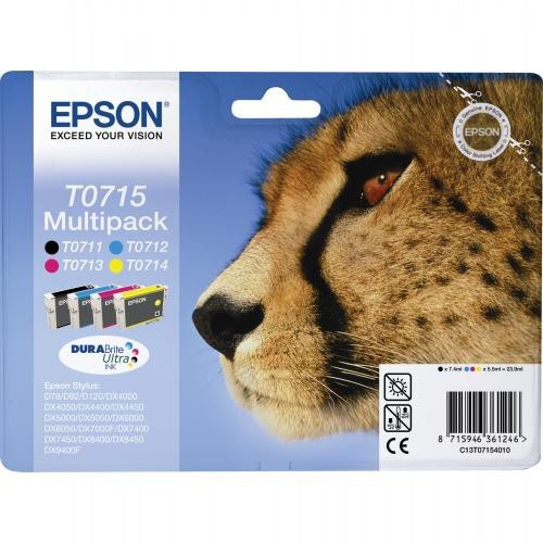 Cartucho ink-jet epson stylus d120/d78/d92, multipack t0715 4 cartuchos